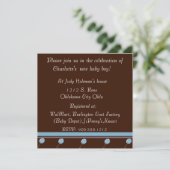 Chocolade Baby Boys Shower Invitation Kaart (Staand voorkant)