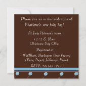 Chocolade Baby Boys Shower Invitation Kaart (Voorkant)