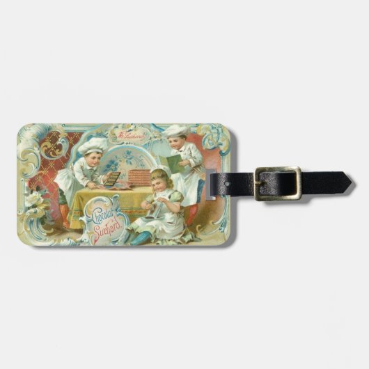 Chocolade Bakers Antiek Bagagelabel (Voorkant horizontaal)