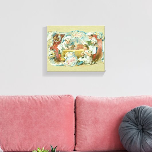 Chocolade Bakers Antiek Canvas Afdruk (Insitu (Woonkamer))