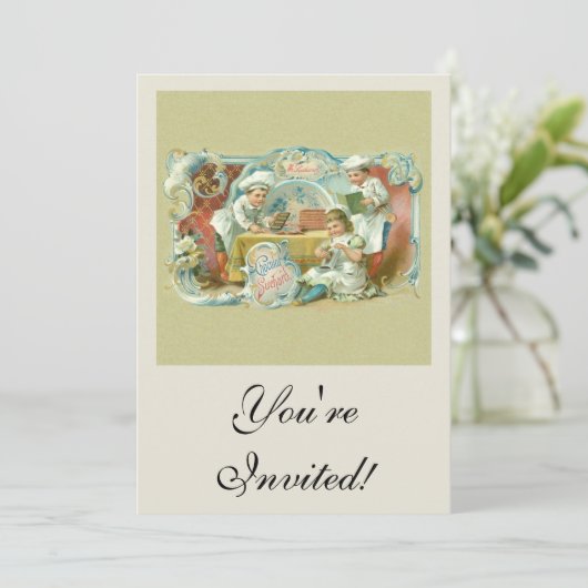 Chocolade Bakers Antiek Kaart (Staand voorkant)