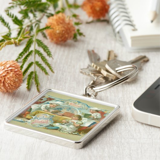 Chocolade Bakers Antiek Sleutelhanger (Zijkant)