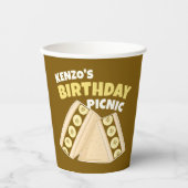 Chocolade Banaan Sandwich Verjaardag Picknick Part Papieren Bekers (Voorkant)