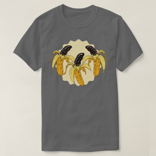 Chocolade bananen illustratie Choco banaan T-shirt (Design voorkant)