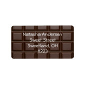 Chocolade Bar Adres Cadeaulabel Etiket (Voorkant)