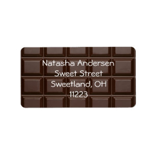 Chocolade Bar Adres Cadeaulabel Etiket