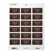 Chocolade Bar Adres Cadeaulabel Etiket (Full Sheet)