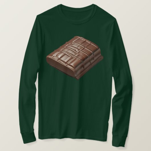 Chocolade bar Basic Lange Mouw T-shirt (Design voorkant)
