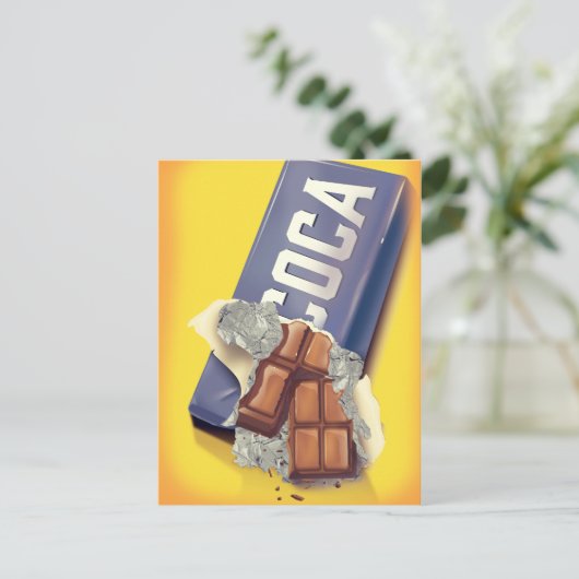  Chocolade Bar, commercieel Briefkaart (Staand voorkant)