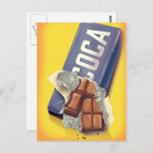 Chocolade Bar, commercieel Briefkaart (Voorkant / Achterkant)