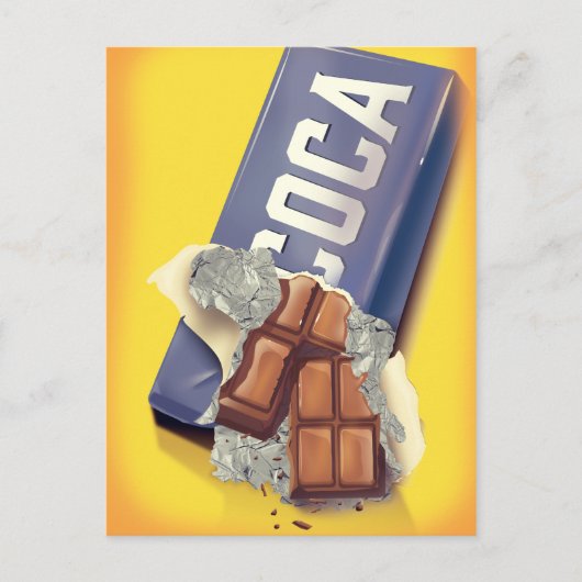 Chocolade Bar, commercieel Briefkaart (Voorkant)