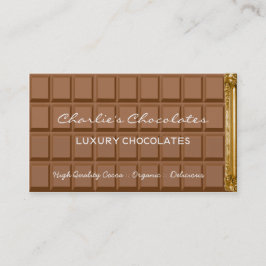 Chocolade bar luxe chocolade shop visitekaartje