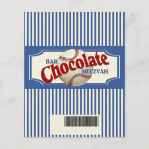 Chocolade Bar Mitzvah Baseball Wrapper Flyer