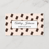 Chocolade Bar Patroon Heerlijk Dessert Eenvoudig Visitekaartje (Voorkant)