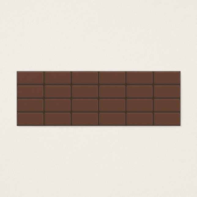 Chocolade Bar Stukken Mini Visitekaartjes (Voorkant)