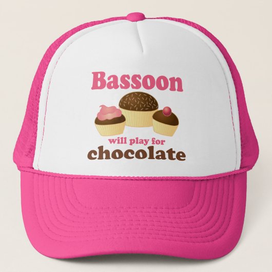 Chocolade Bassoon Music Gift Trucker Pet (Voorkant)