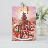  Chocolade bedankkaart (Staand voorkant)