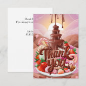  Chocolade bedankkaart (Voorkant / Achterkant)