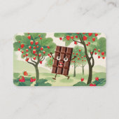 chocolade bedekt met gepelde aardbeiensoorten visitekaartje (Voorkant)