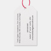 Chocolade bedekte aardbeien cadeaulabel (Achterkant)