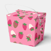 Chocolade bedekte aardbeien Favor / Treat Box Bedankdoosjes (Achterkant)