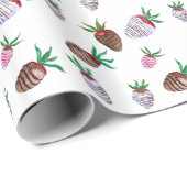Chocolade bedekte aardbeien inpakpapier (Rol Hoek)