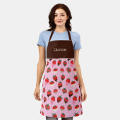 Chocolade bedekte aardbeien liefde schort (Gedragen)