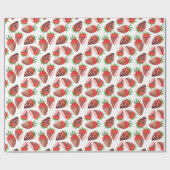 Chocolade bedekte aardbeien Valentijns Cadeaupapier (Vlak)