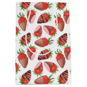 Chocolade bedekte aardbeien Valentijns Medium Cadeauzakje (Voorkant)