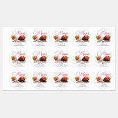 Chocolade bedekte aardbeien verpakkingslabels labels (Vel)