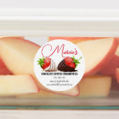 Chocolade bedekte aardbeien verpakkingslabels labels (Aangebracht)