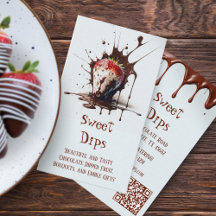 Chocolade bedekte aardbeirdruppels