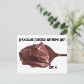 Chocolade bedekte alles dag briefkaart (Staand voorkant)