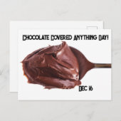 Chocolade bedekte alles dag briefkaart (Voorkant / Achterkant)