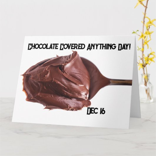 Chocolade bedekte alles-dag kaart (Gele Bloem)