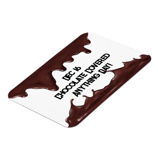 Chocolade bedekte alles dag magneet (Linkerzijde)