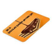 Chocolade bedekte alles dag magneet (Linkerzijde)