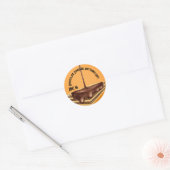Chocolade bedekte alles dag ronde sticker (Envelop)
