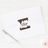 Chocolade bedekte alles dag vierkante sticker (Envelop)