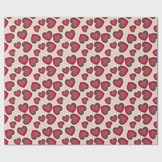 Chocolade bedekte harten cadeaupapier (Vlak)