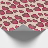 Chocolade bedekte harten cadeaupapier (Hoek)