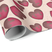 Chocolade bedekte harten cadeaupapier (Rol Hoek)