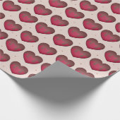 Chocolade bedekte harten cadeaupapier (Hoek)