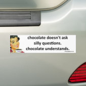 chocolade begrijpt bumpersticker (Op auto)