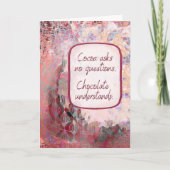 Chocolade Begrijpt - Chocolade Aanmoediging Kaart (Voorkant)