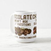 Chocolade Begrijpt Grappige Mok (Voorkant links)