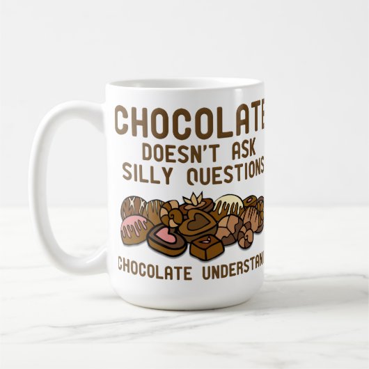 Chocolade Begrijpt Grappige Mok (Links)