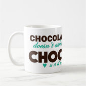 Chocolade begrijpt [Turquoise] Koffiemok (Links)