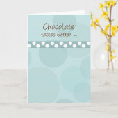 Chocolade beter met vriend, support kaart (Gele Bloem)