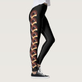 Chocolade Bevroeide gele kachel Donut met bite out Leggings (Rechts)